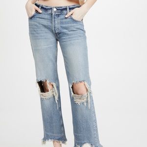 Free People Maggie Mid Rise Straight Jeans